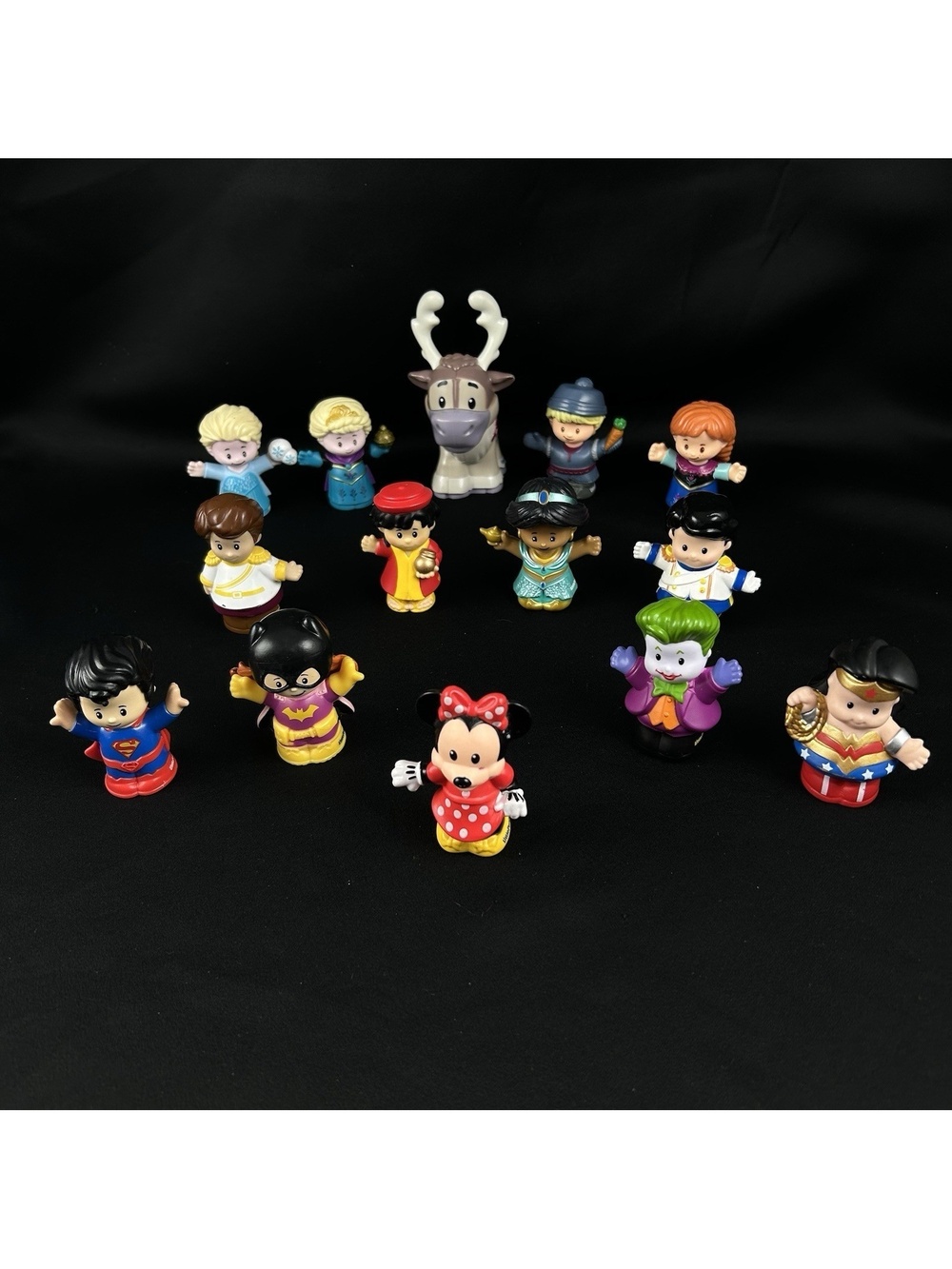 Fisher Price Little People Lot Mixed Frozen Elsa Jasmine Minnie Mouse Batgirl